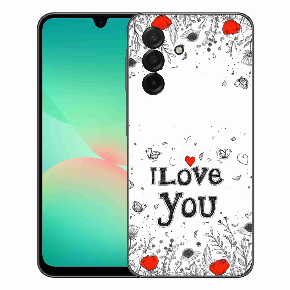 mmCase gélhuzat a Samsung Galaxy A27 5G-hez – „I love you” fehér háttérrel