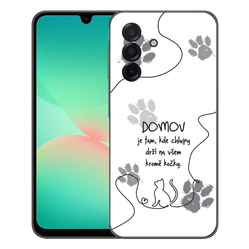 mmCase gél tok a Samsung Galaxy A27 5G-hez – macskás motívum, fehér háttér