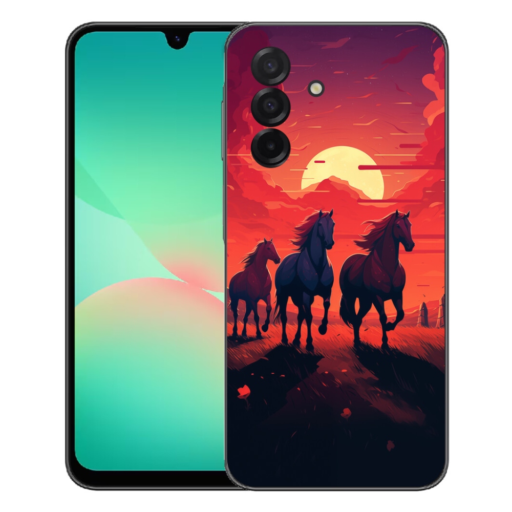 mmCase gél tok a Samsung Galaxy A27 5G-hez – lovak és naplemente