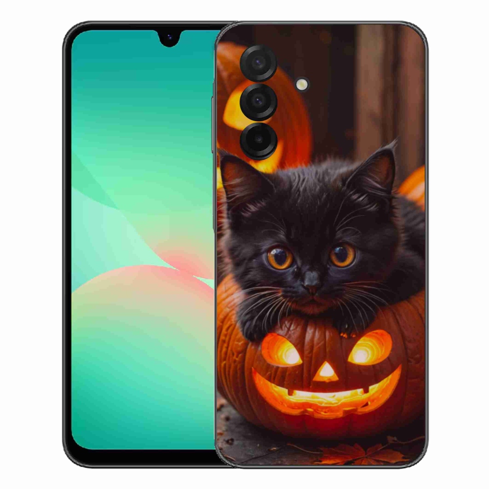mmCase gél tok a Samsung Galaxy A27 5G-hez – cica és sütőtök