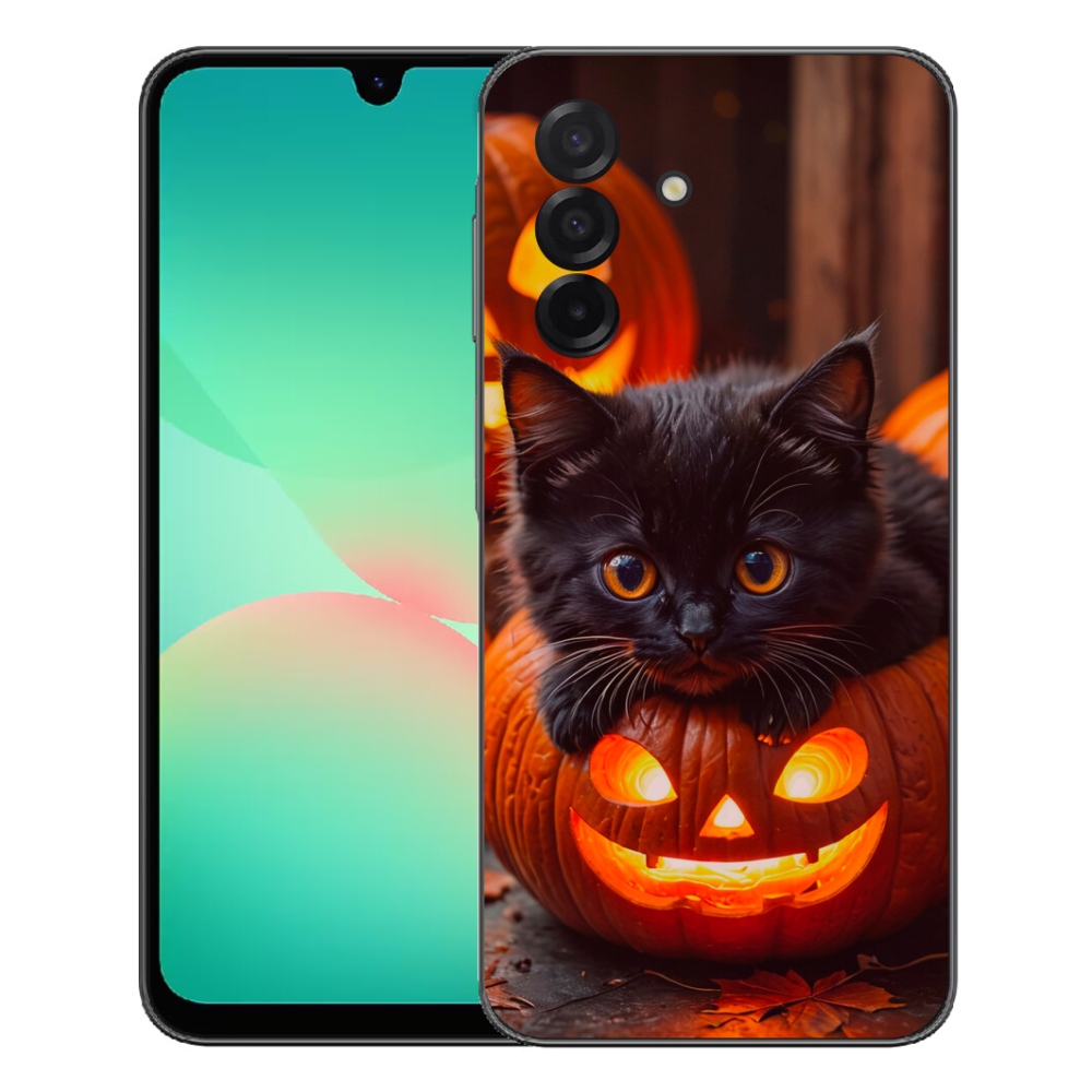 mmCase gél tok a Samsung Galaxy A27 5G-hez – cica és sütőtök