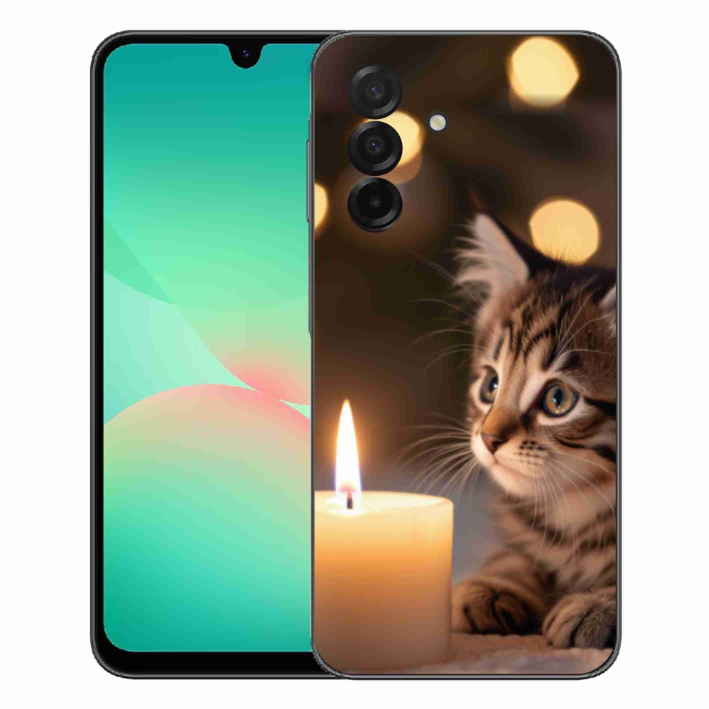 mmCase gél tok a Samsung Galaxy A27 5G-hez – cica és gyertya