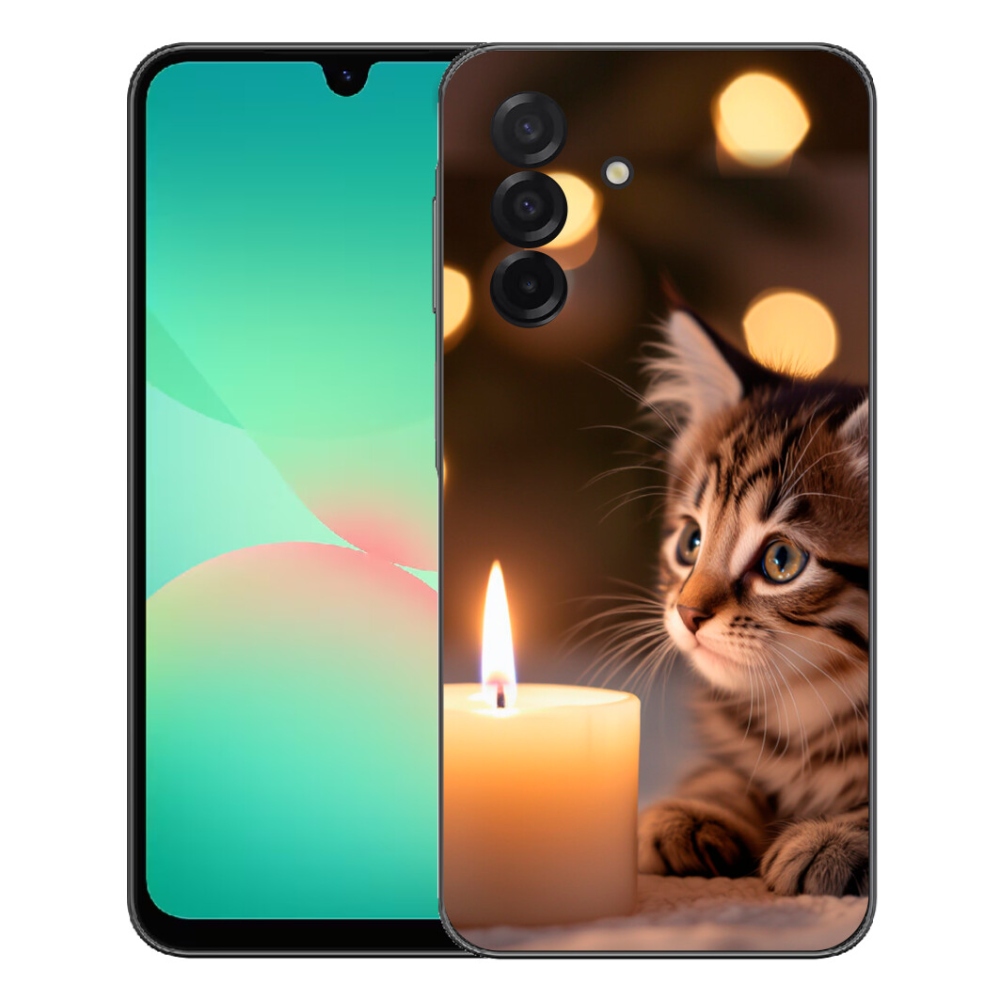 mmCase gél tok a Samsung Galaxy A27 5G-hez – cica és gyertya