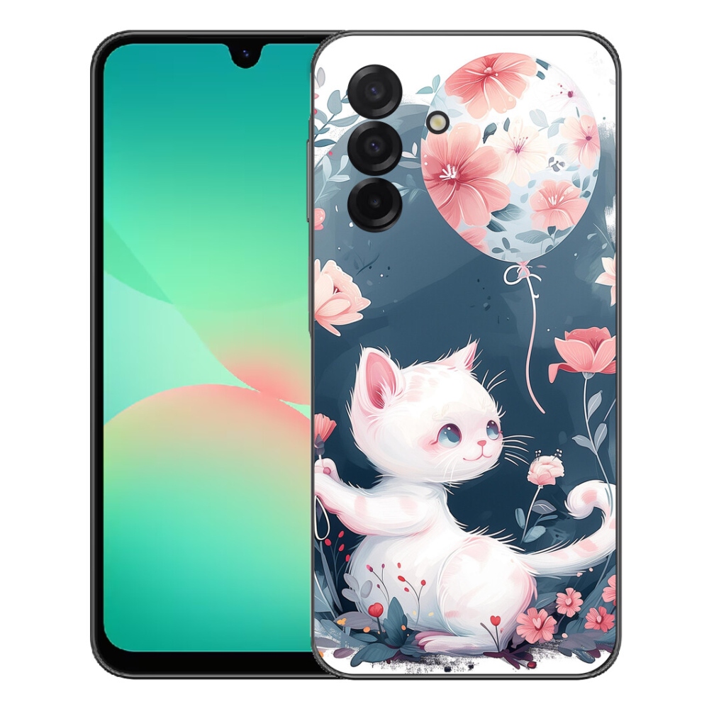 mmCase gél tok a Samsung Galaxy A27 5G-hez – cica léggömbbel