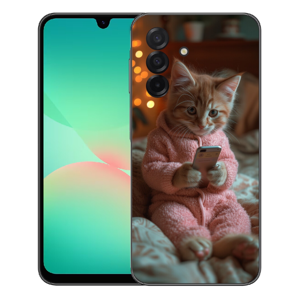 mmCase gél tok a Samsung Galaxy A27 5G-hez – cica mobiltelefonnal