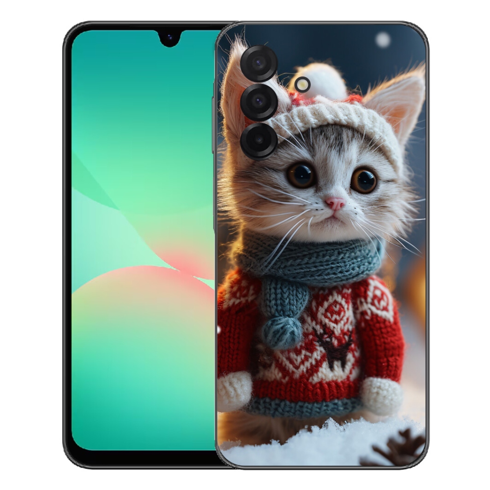 mmCase gél tok a Samsung Galaxy A27 5G-hez – pulóveres cica