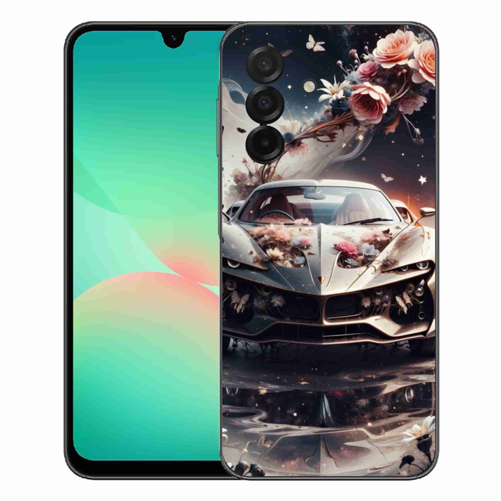mmCase gél tok a Samsung Galaxy A27 5G-hez – virágos sportautó