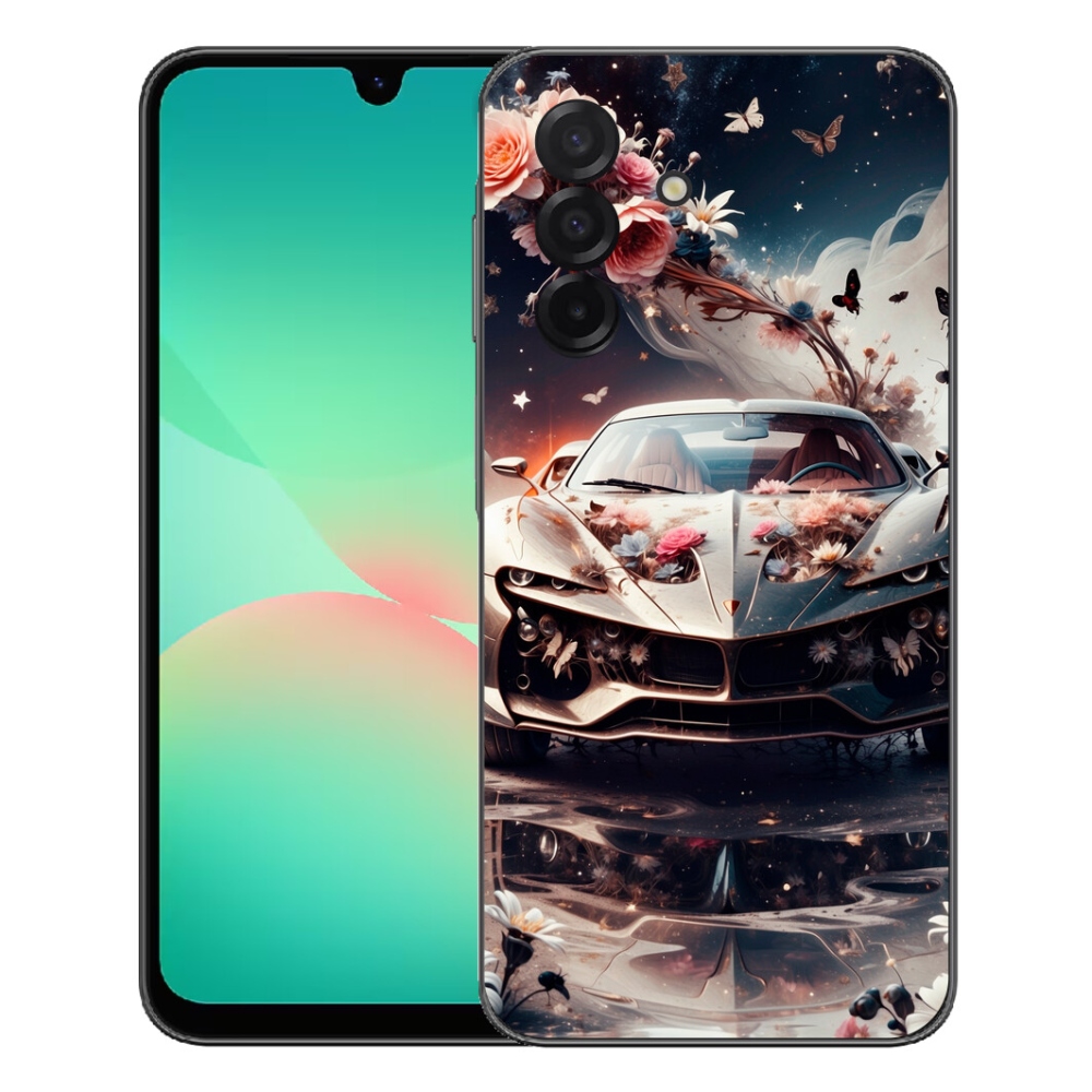 mmCase gél tok a Samsung Galaxy A27 5G-hez – virágos sportautó