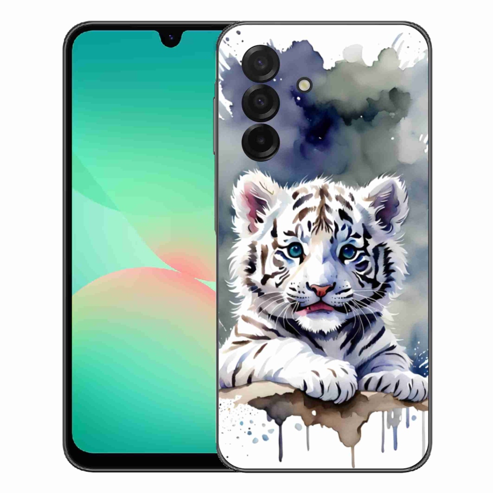 mmCase gél tok a Samsung Galaxy A27 5G-hez – fehér tigris kölyök