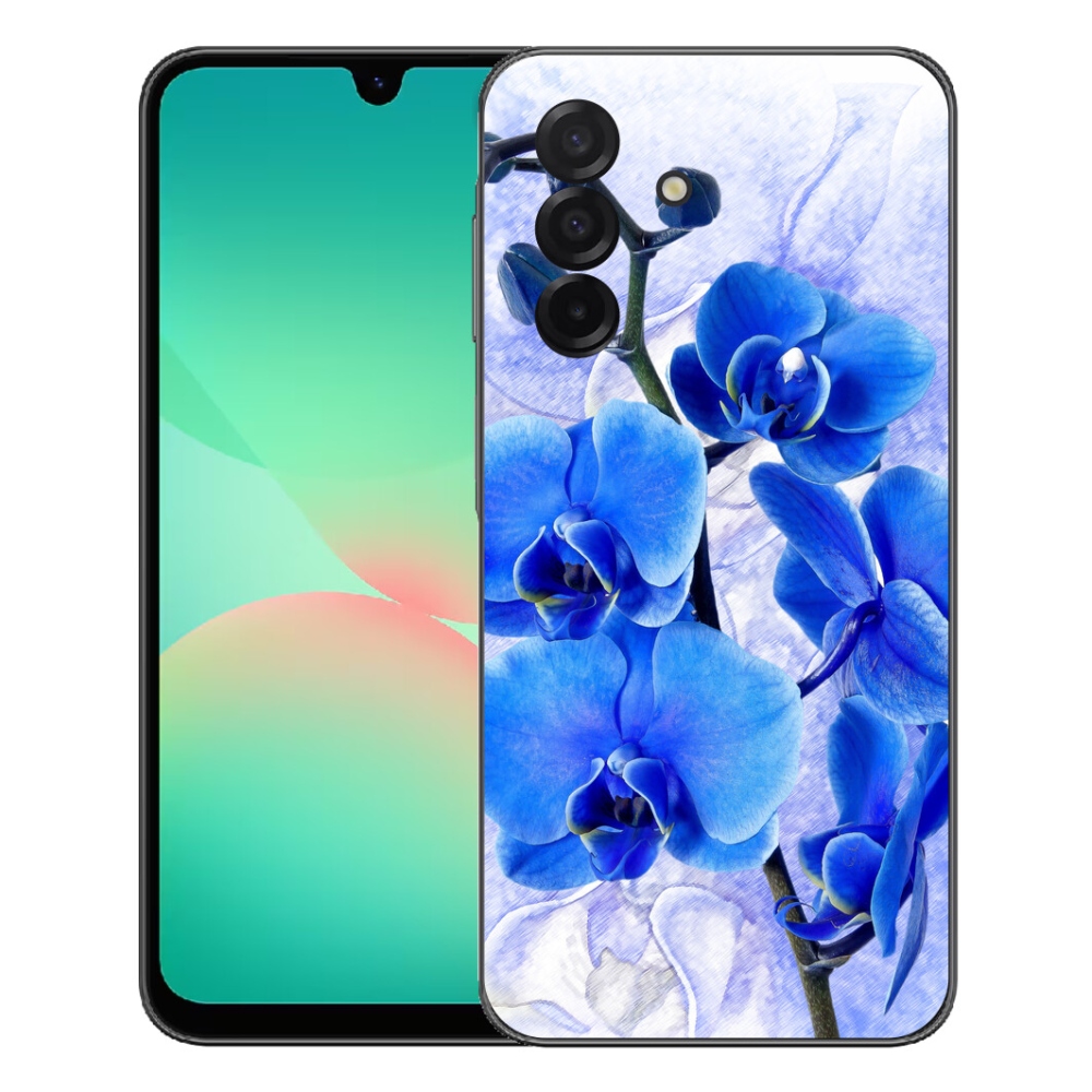 Gél védőhuzat mmCase Samsung Galaxy A27 5G - kék virágok