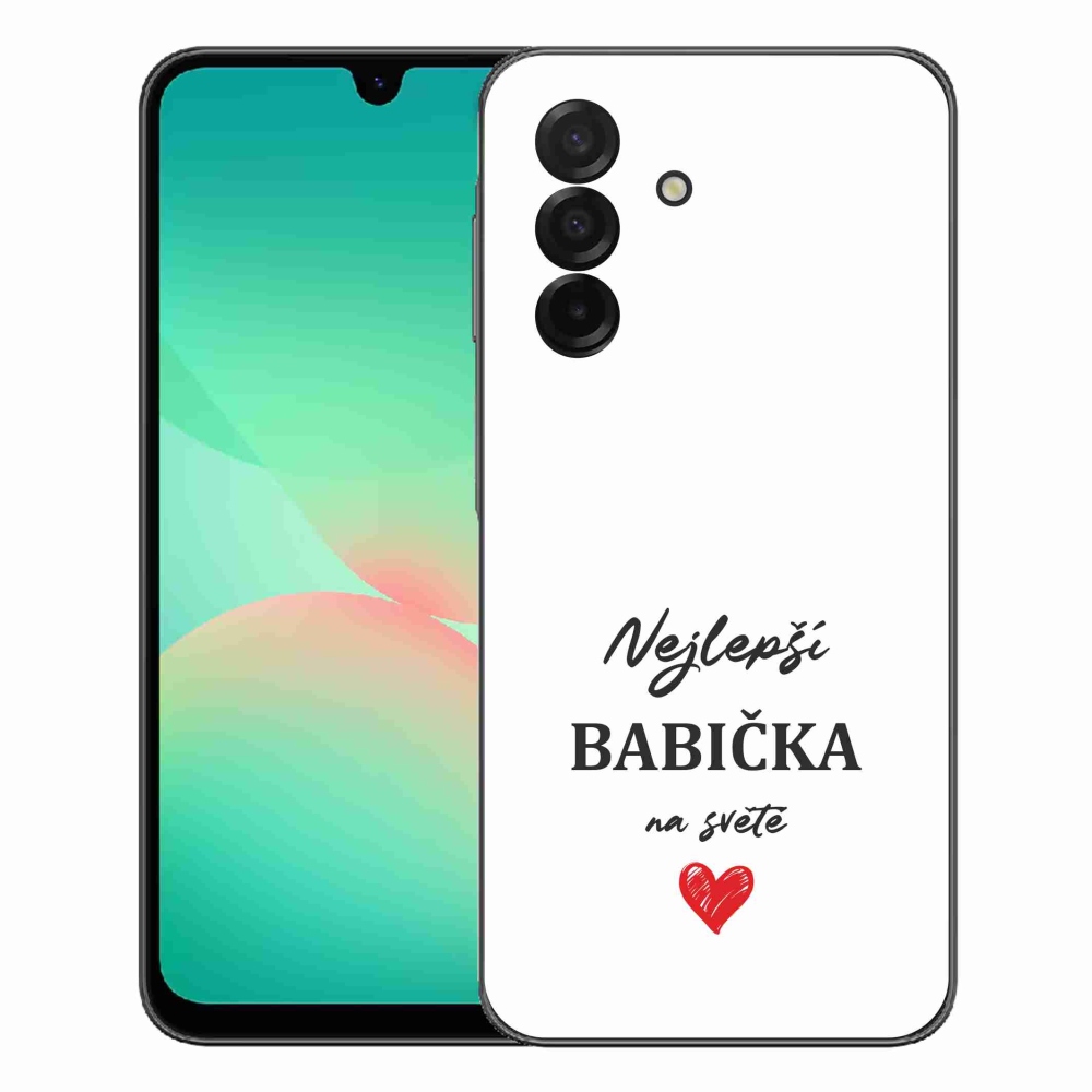 mmCase gél tok a Samsung Galaxy A27 5G-hez – „A legjobb nagymama” 1 fehér háttérrel