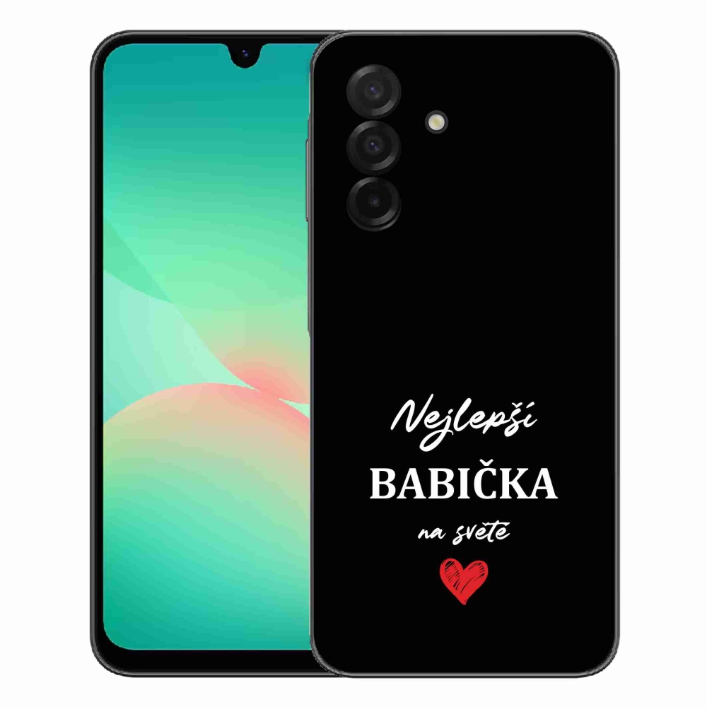 mmCase gél tok a Samsung Galaxy A27 5G-hez – „A legjobb nagymama 1” fekete háttérrel