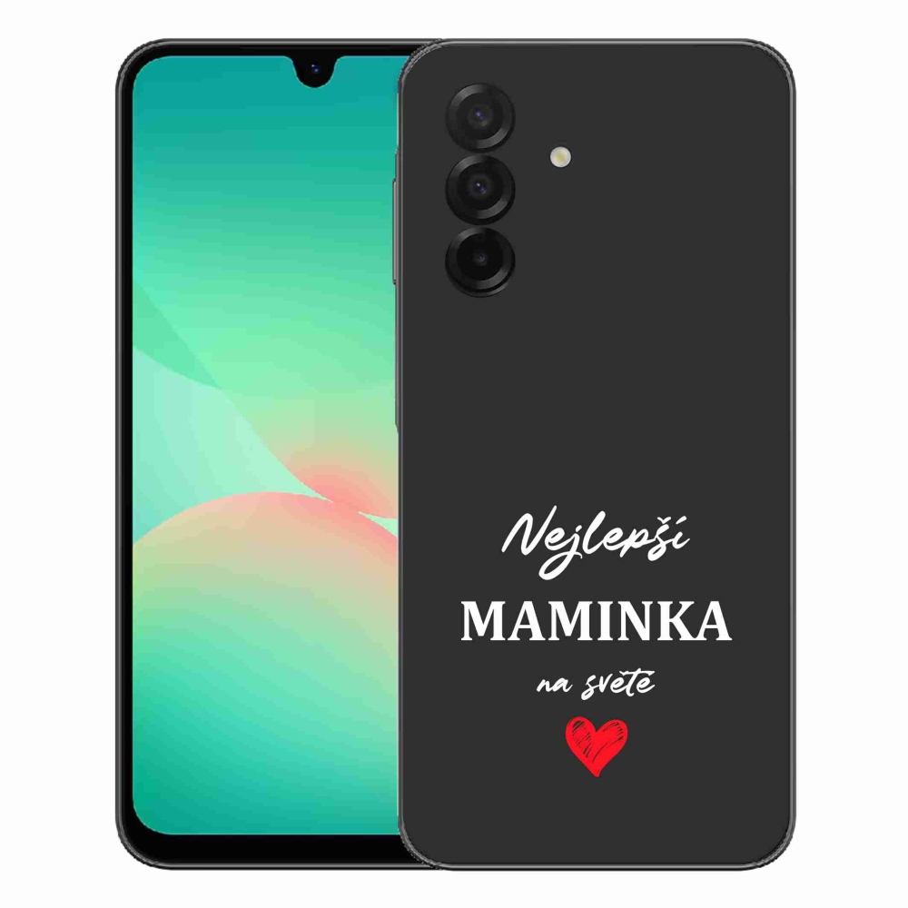 mmCase gél tok a Samsung Galaxy A27 5G-hez – „A legjobb anyuka” 1, fekete háttérrel