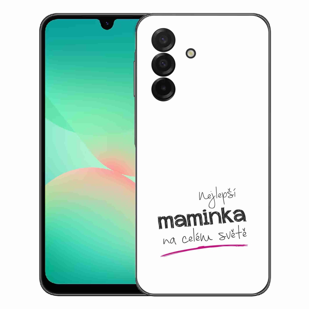 mmCase gél tok a Samsung Galaxy A27 5G-hez – „A legjobb anyuka” felirattal, fehér háttérrel