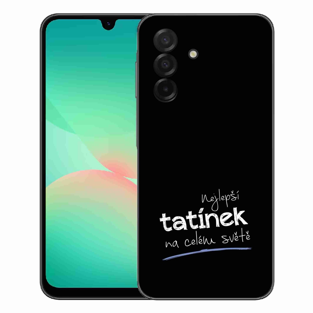 mmCase gél tok a Samsung Galaxy A27 5G-hez – „A legjobb apa” felirattal, fekete háttérrel