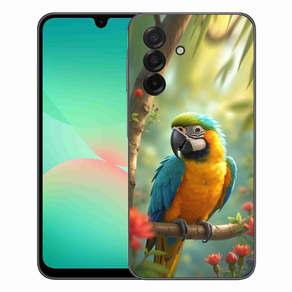 mmCase gél tok a Samsung Galaxy A27 5G-hez – kék-sárga ara papagáj