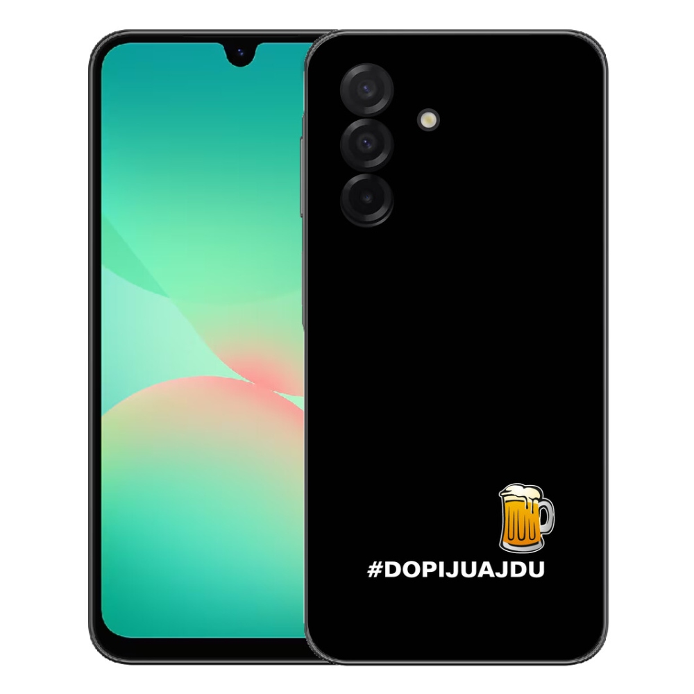 mmCase gél tok a Samsung Galaxy A27 5G-hez – sörös motívum, 1. változat, fekete háttér