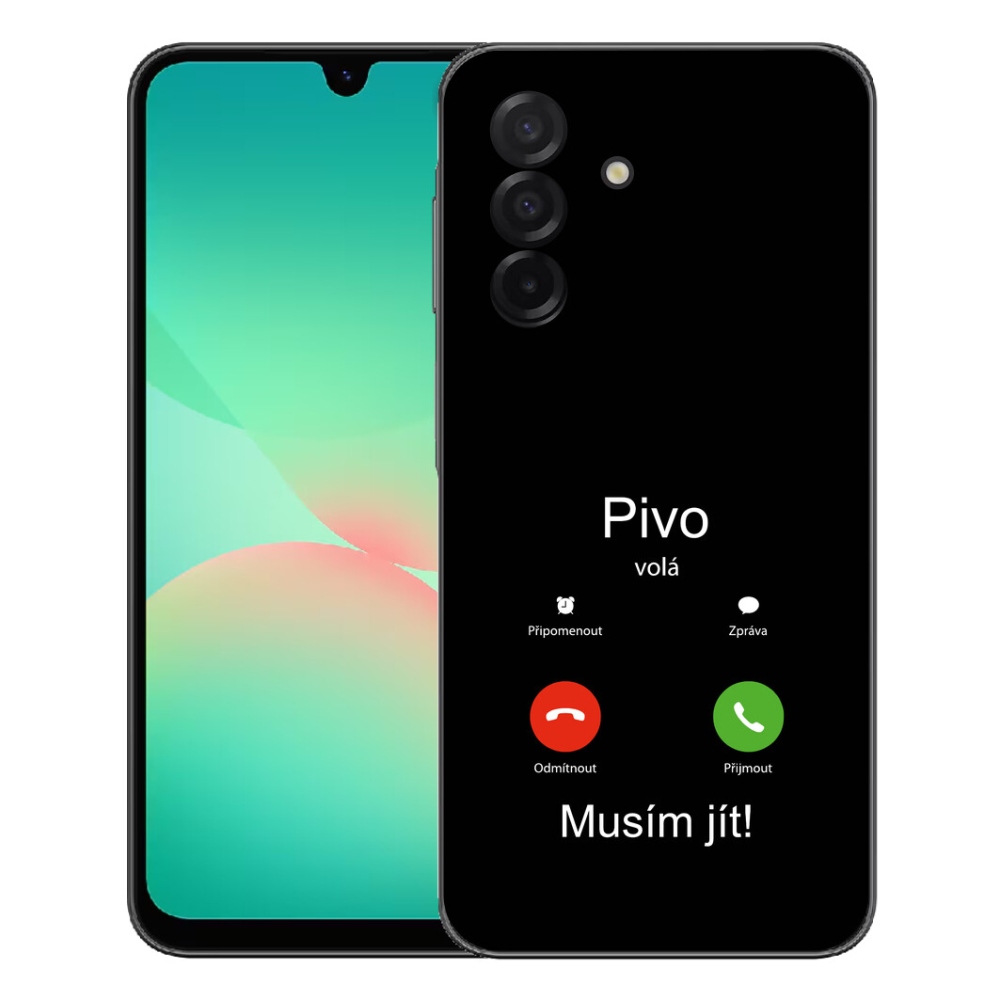 mmCase gél tok a Samsung Galaxy A27 5G-hez – „A sör hív” fekete háttérrel