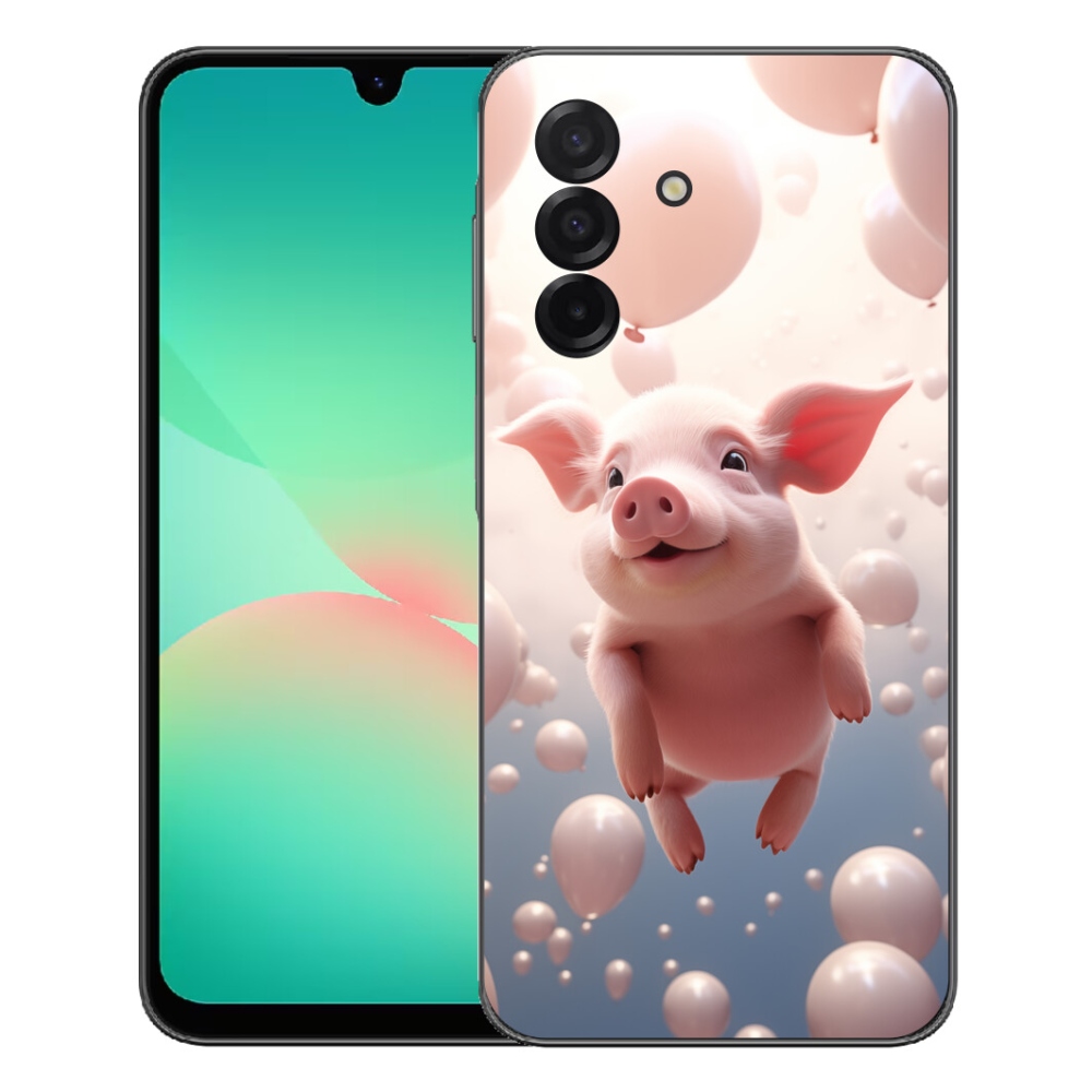 mmCase gél tok a Samsung Galaxy A27 5G-hez – malacka léggömbökkel