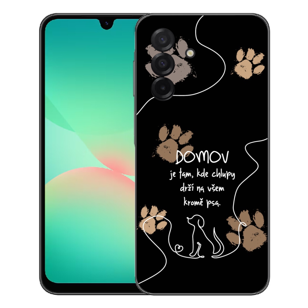 mmCase gél tok a Samsung Galaxy A27 5G-hez – kutyás motívum, fekete háttér
