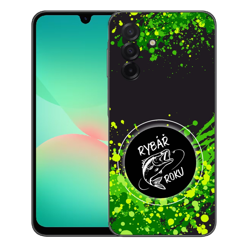 mmCase gél tok a Samsung Galaxy A27 5G-hez – „Az év horgásza” fekete háttérrel