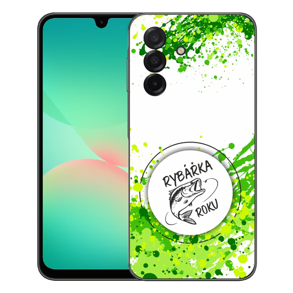 mmCase gélhuzat a Samsung Galaxy A27 5G-hez – Az év horgásza, fehér háttérrel