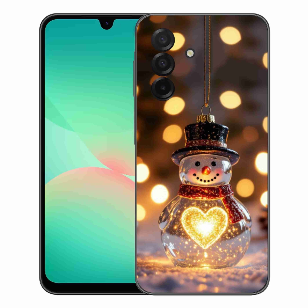 mmCase gél tok a Samsung Galaxy A27 5G-hez – világító karácsonyi hóember
