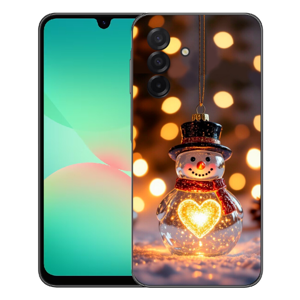 mmCase gél tok a Samsung Galaxy A27 5G-hez – világító karácsonyi hóember