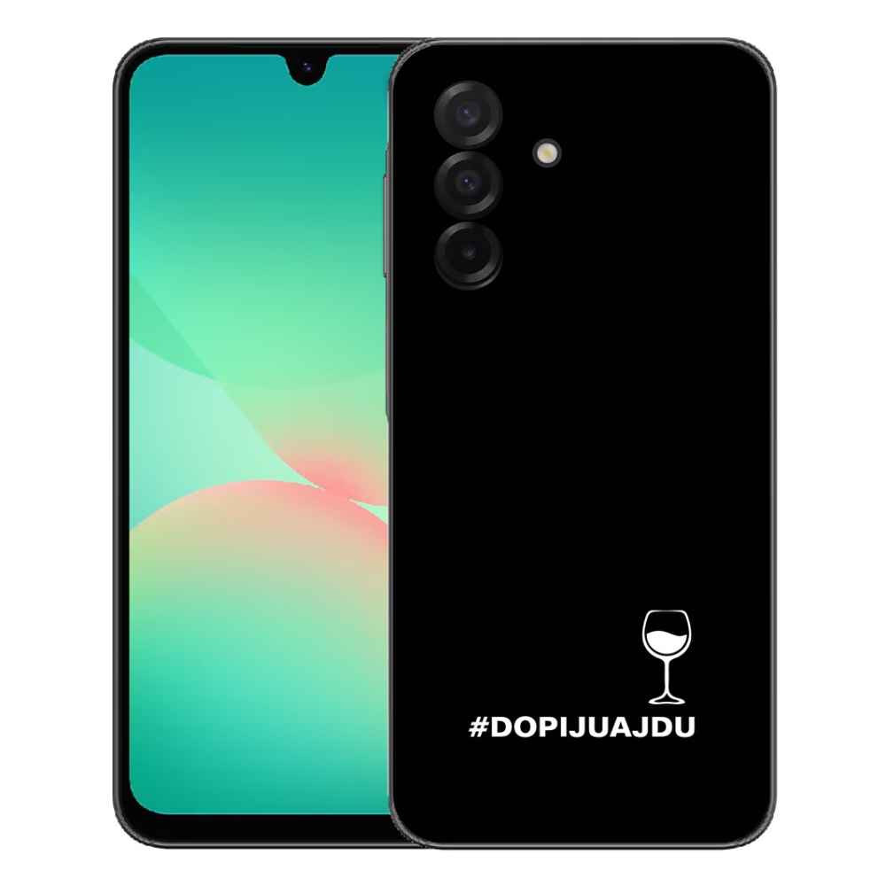mmCase gél tok a Samsung Galaxy A27 5G-hez – szőlőmotívum fekete háttérrel