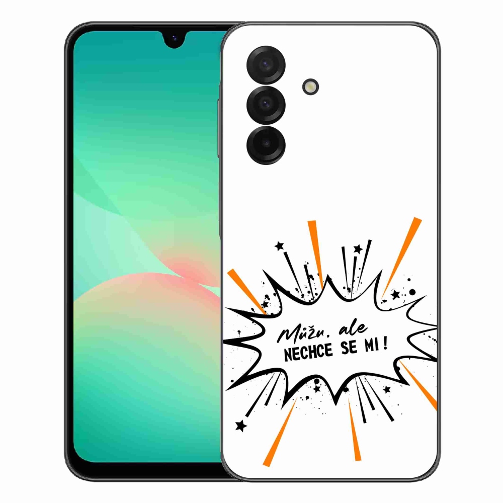 mmCase gél tok a Samsung Galaxy A27 5G-hez – vicces felirat, fehér háttér