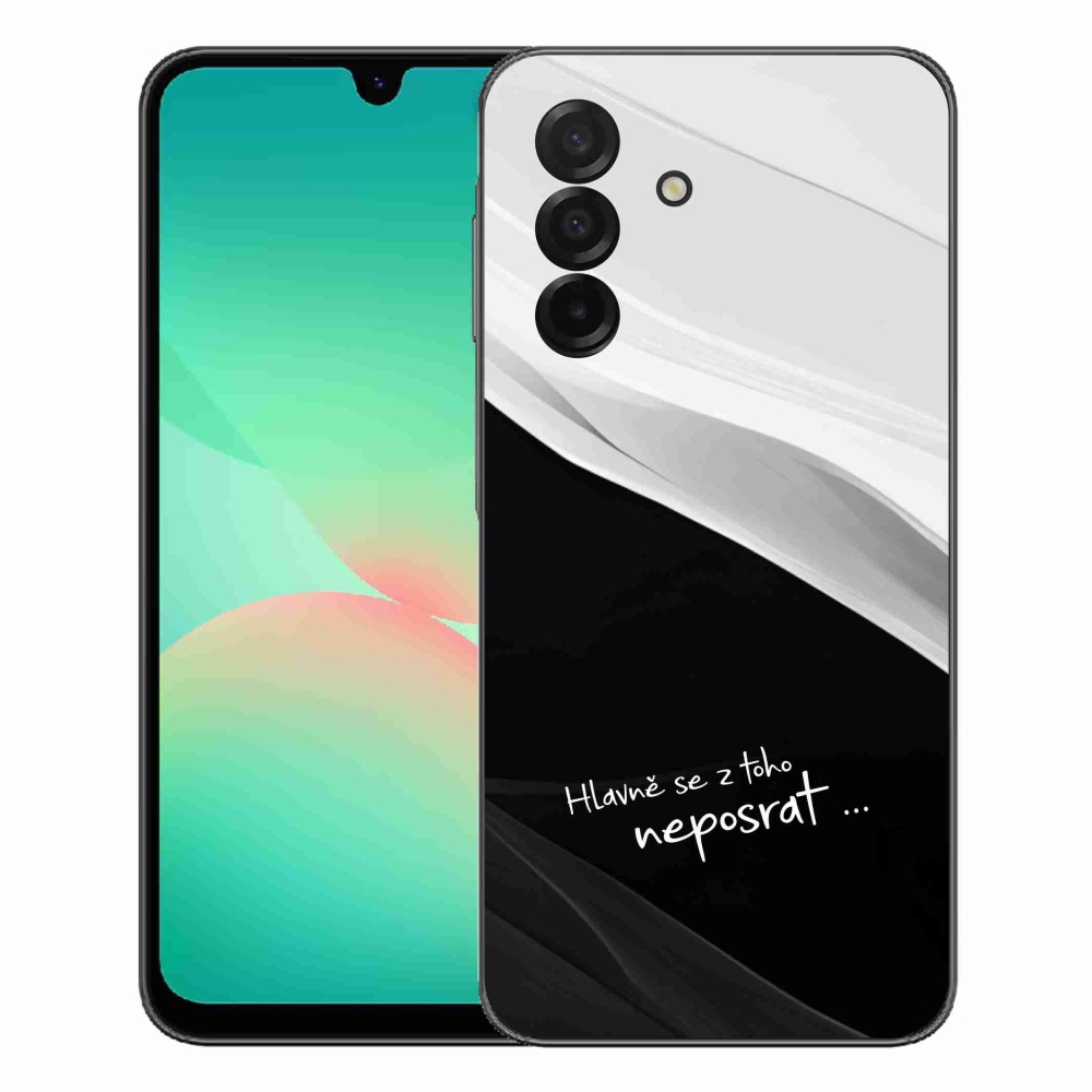 mmCase gél tok a Samsung Galaxy A27 5G-hez – vicces felirat, 13 fekete-fehér háttér