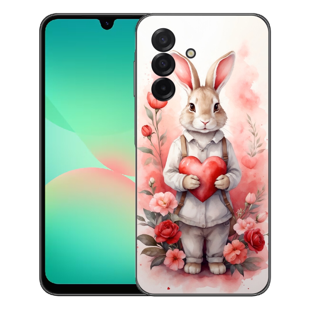 mmCase gél tok a Samsung Galaxy A27 5G-hez – nyuszi szívvel