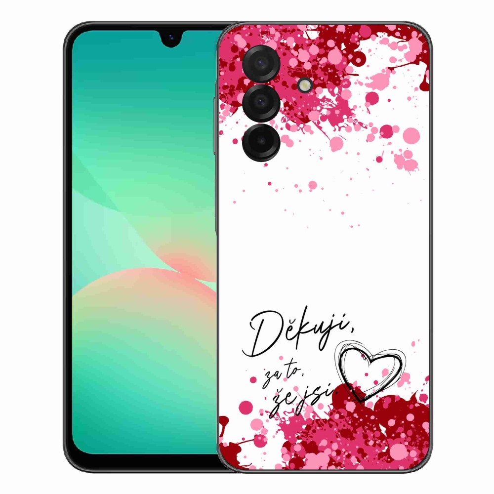mmCase gél tok a Samsung Galaxy A27 5G-hez – szerelmes felirat, fehér háttér