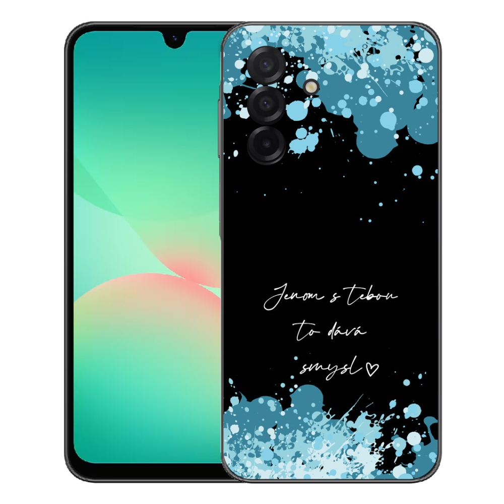 mmCase gél tok a Samsung Galaxy A27 5G-hez – szerelmes felirat fekete háttérrel