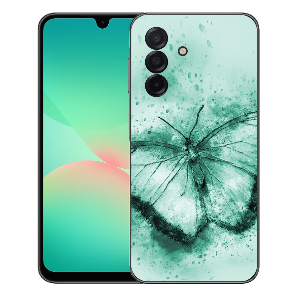 Gél védőhuzat mmCase Samsung Galaxy A27 5G - zöld pillangó