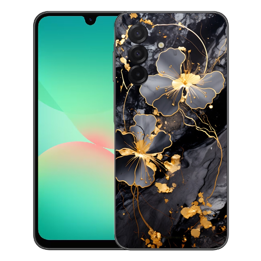 mmCase gél tok a Samsung Galaxy A27 5G-hez – arany virágok