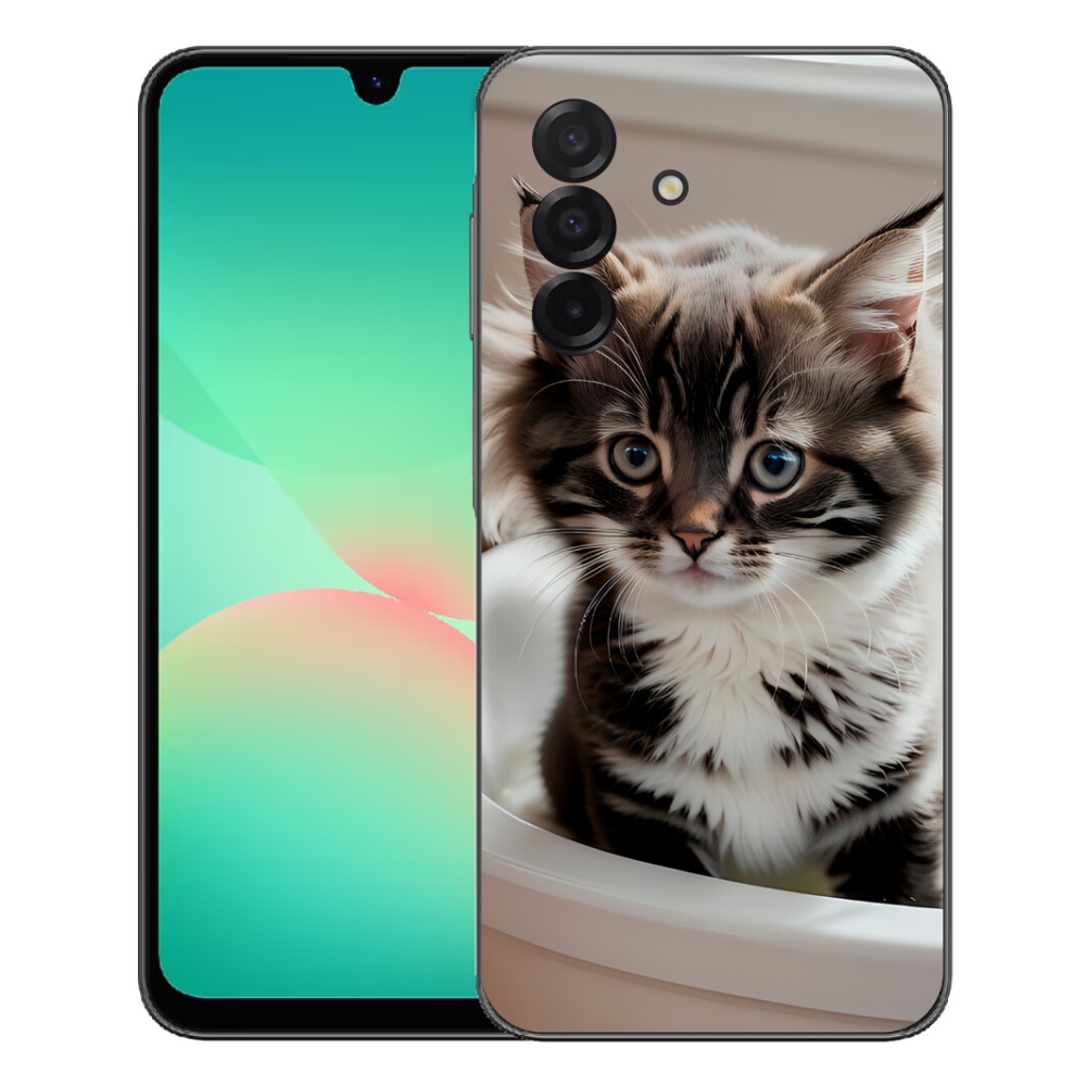 mmCase gél tok a Samsung Galaxy A27 5G-hez – kíváncsi cica