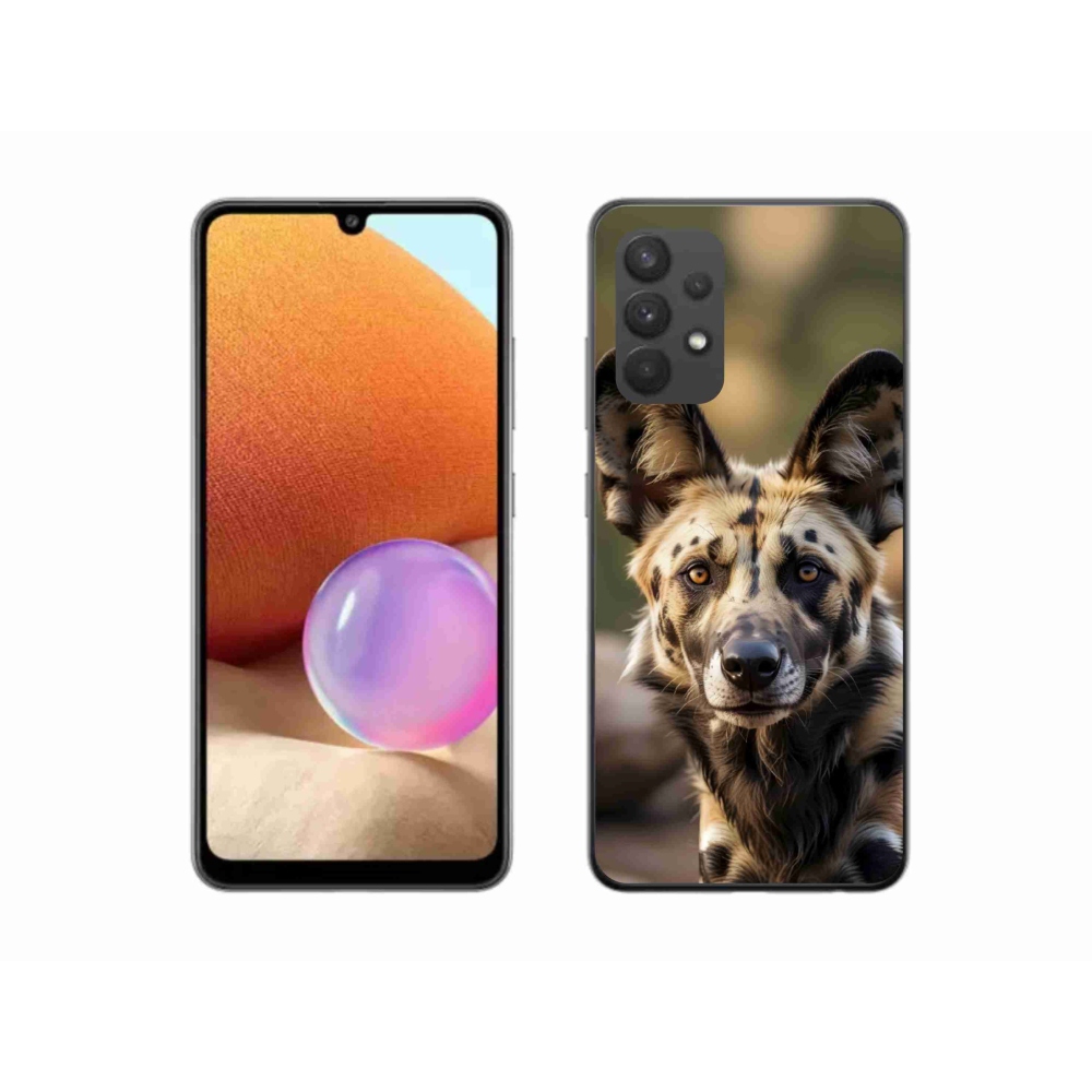 Gél borítás mmCase Samsung Galaxy A32 4G - afrikai vadkutya számára