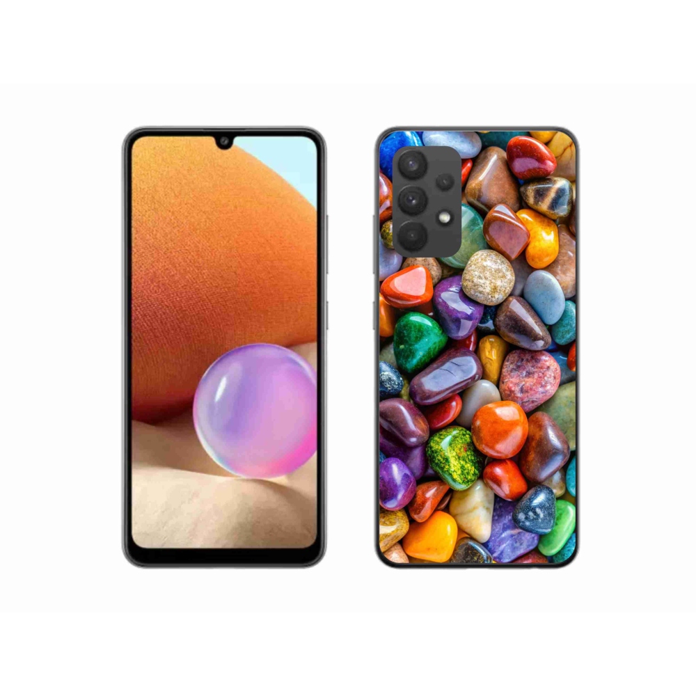 Gél borítás mmCase Samsung Galaxy A32 4G - színes strasszkövekhez