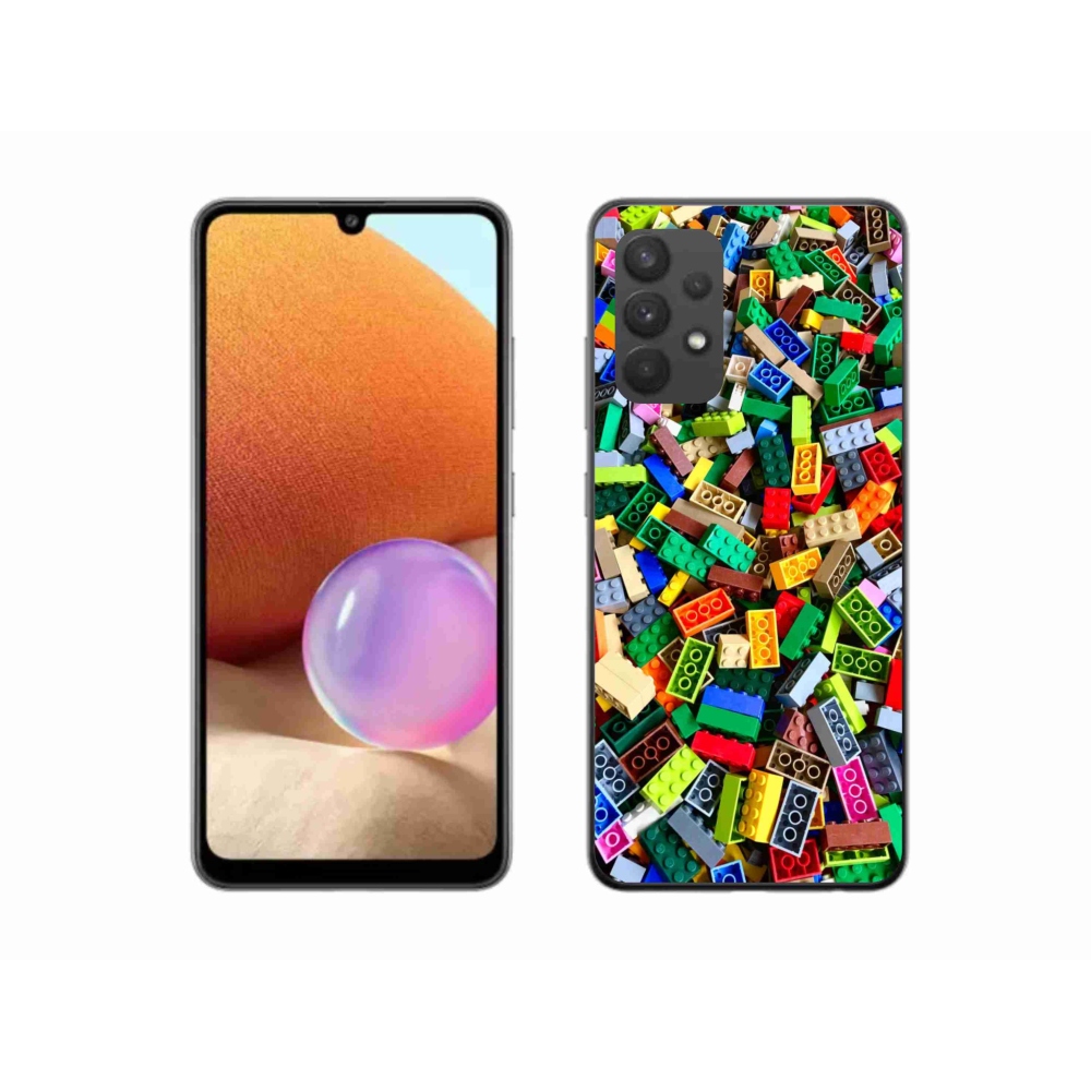 Gél borítás mmCase Samsung Galaxy A32 4G - színes építőkockák