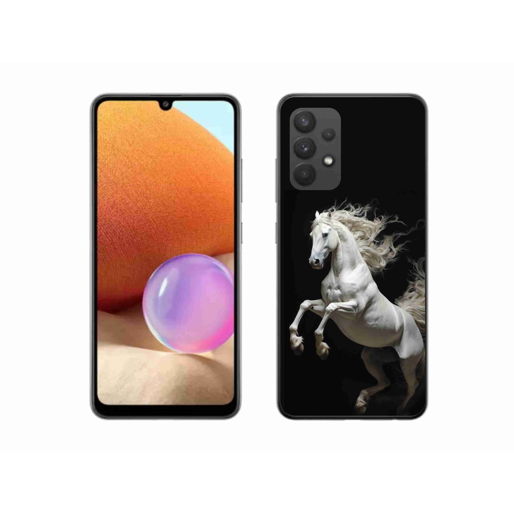 Zselés borítás mmCase Samsung Galaxy A32 4G - fehér ló 4
