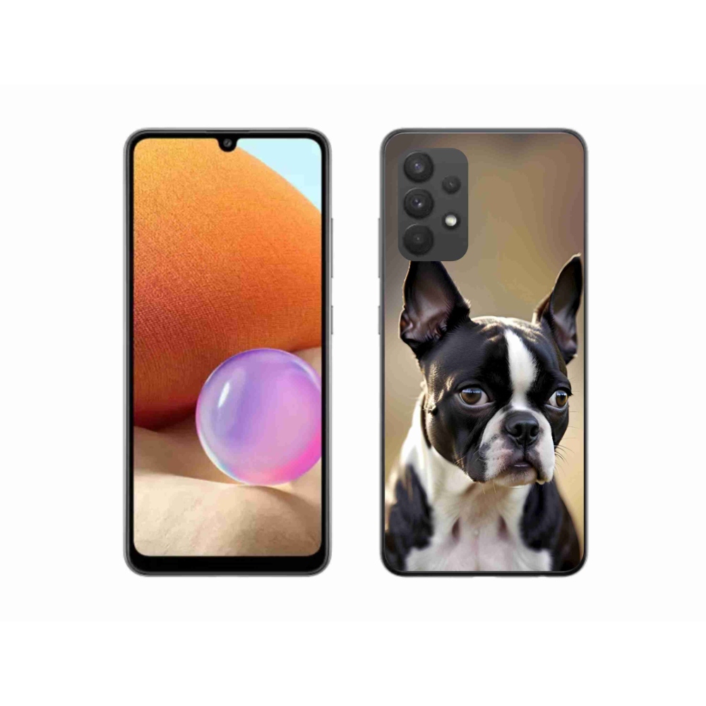 Gél borítás mmCase Samsung Galaxy A32 4G - Boston Terrier - Samsung Galaxy A32 4G-hez