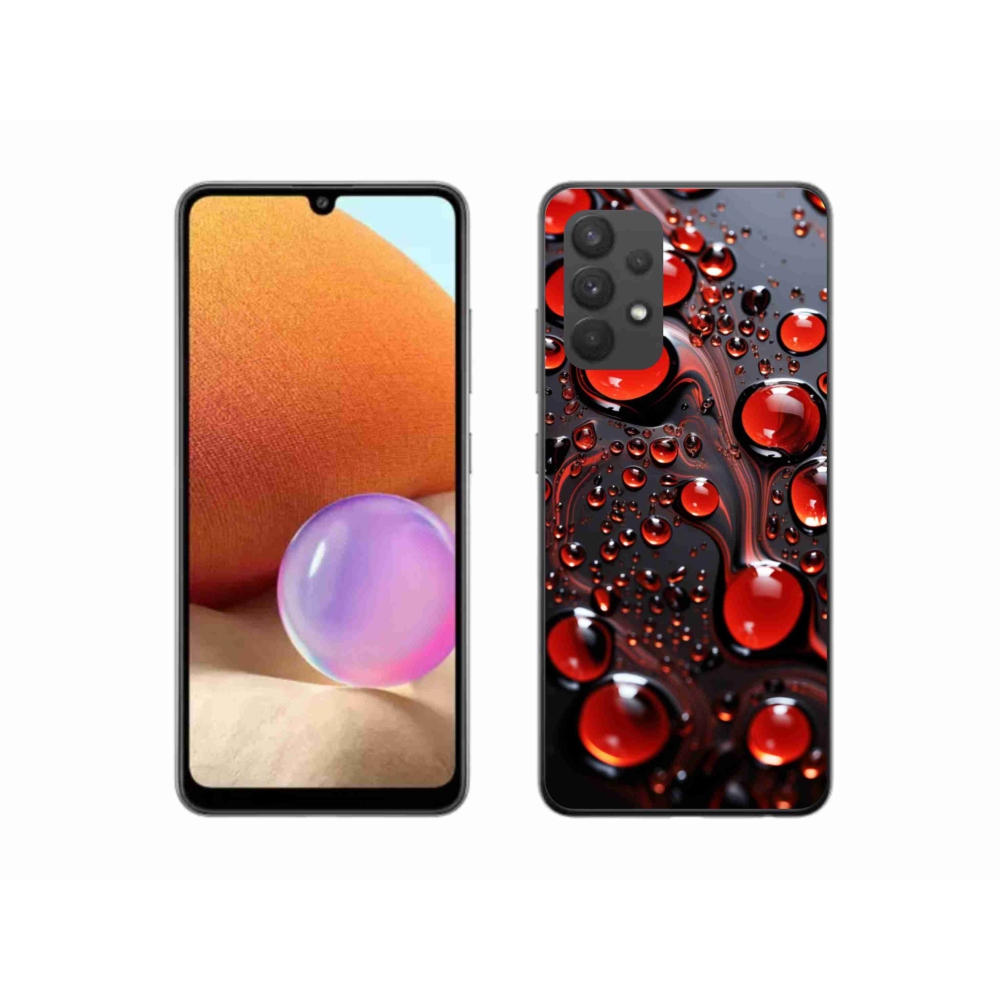 Gél védőhuzat mmCase Samsung Galaxy A32 4G - piros csepp 2