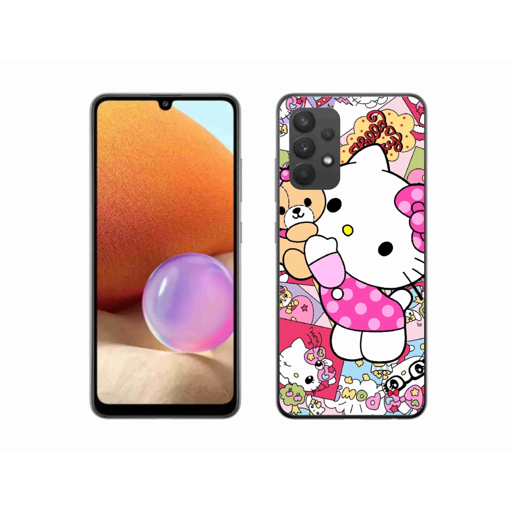 Gél borítás mmCase Samsung Galaxy A32 4G - aranyos cica - Samsung Galaxy A32 4G - cuki cica