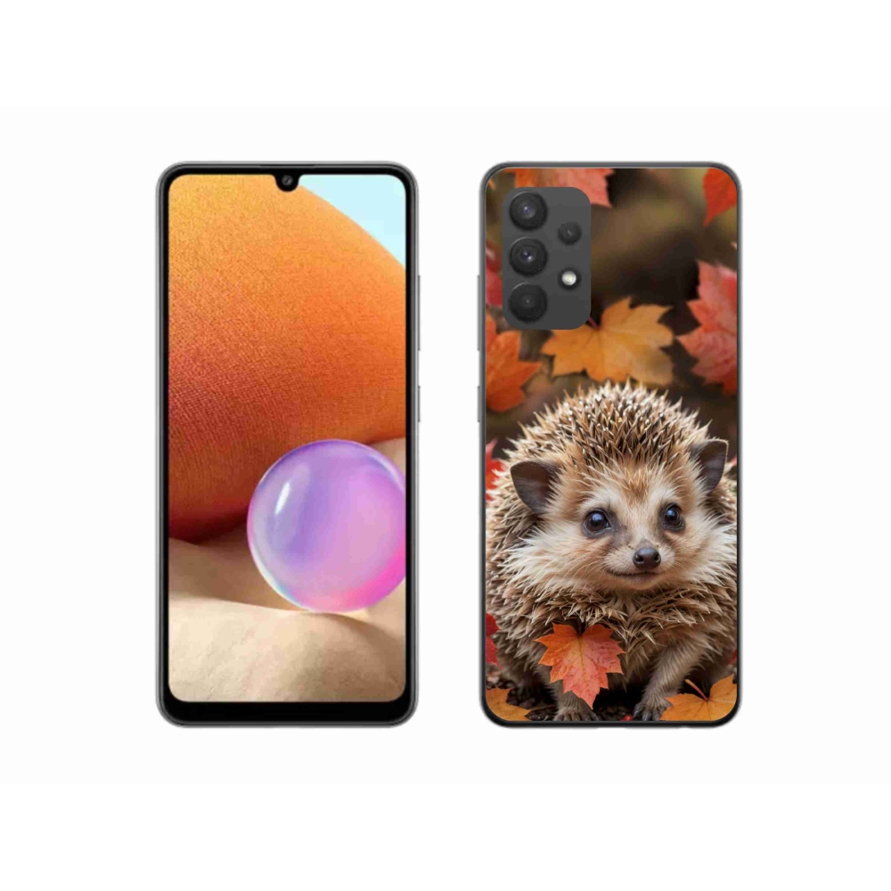 Zselés borítás mmCase Samsung Galaxy A32 4G - sün a levelek között