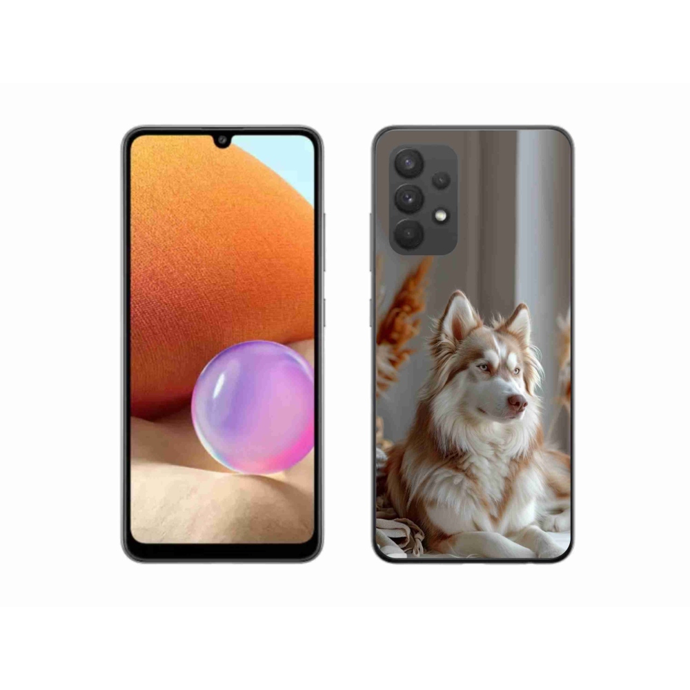 Gél borítás mmCase Samsung Galaxy A32 4G - csendes szibériai huskyhoz
