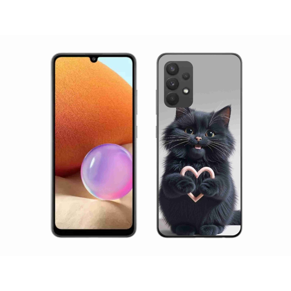 Gél borítás mmCase Samsung Galaxy A32 4G - macskaszerelem 3