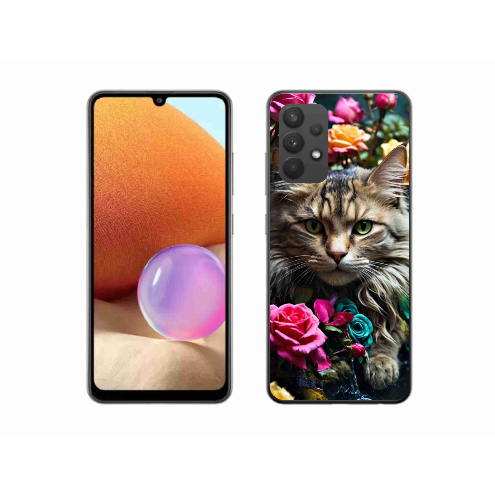 Zselés borítás mmCase Samsung Galaxy A32 4G - macskaszem nézet 2