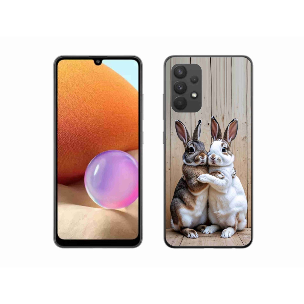 Zselés borítás mmCase Samsung Galaxy A32 4G - nyúl pár