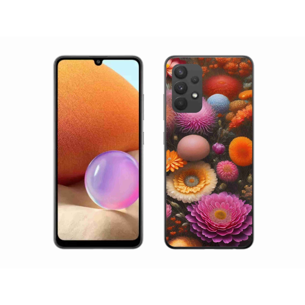 Gél borítás mmCase Samsung Galaxy A32 4G - virágos kompozíció